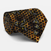 Verbazingwekkende honingkam met Bumble Bees Hive Stropdas (Opgerold)