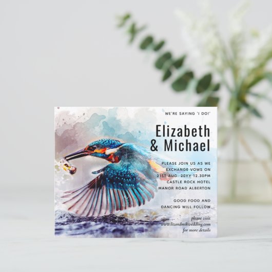 Verbazingwekkende IJsvogel Vogel Budget Huwelijksu (Staand voorkant)