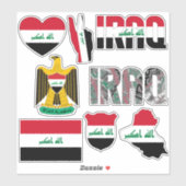 Verbazingwekkende Irakese vormen van nationale sym Sticker (Vel)