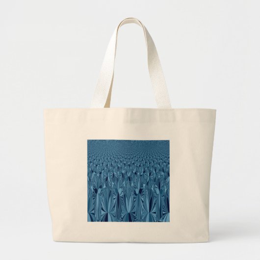 Verbazingwekkende iriserende blauwe caleidoscoop k grote tote bag (Voorkant)