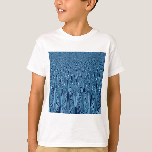 Verbazingwekkende iriserende blauwe caleidoscoop k t-shirt (Voorkant)
