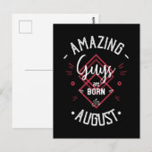 Verbazingwekkende jongens zijn geboren in augustus briefkaart (Voorkant / Achterkant)