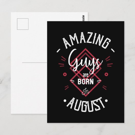 Verbazingwekkende jongens zijn geboren in augustus briefkaart (Voorkant / Achterkant)