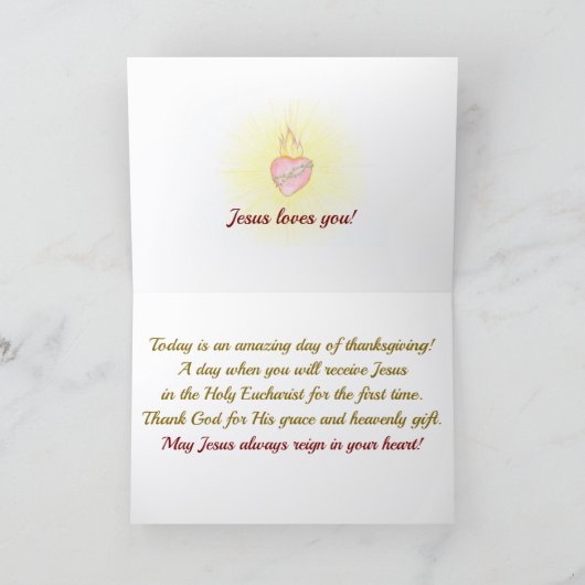 Verbazingwekkende Kaart van de Eerste Heilige Comm (Binnen)