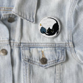 Verbazingwekkende kat met bomb ronde button 5,7 cm (In situ)