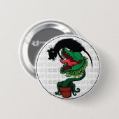 Verbazingwekkende kat met carnivoren Plant Ronde Button 5,7 Cm (Voorkant /achterkant)