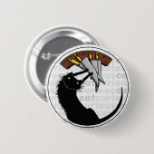 Verbazingwekkende kat met nives ronde button 5,7 cm (Voorkant /achterkant)