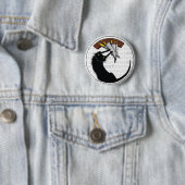 Verbazingwekkende kat met nives ronde button 5,7 cm (In situ)