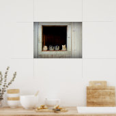 Verbazingwekkende Katten omlaag Poster (Keuken)