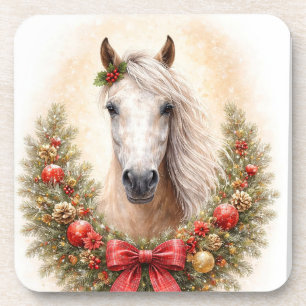 Verbazingwekkende Kerst Paard Krans Bier Onderzetter