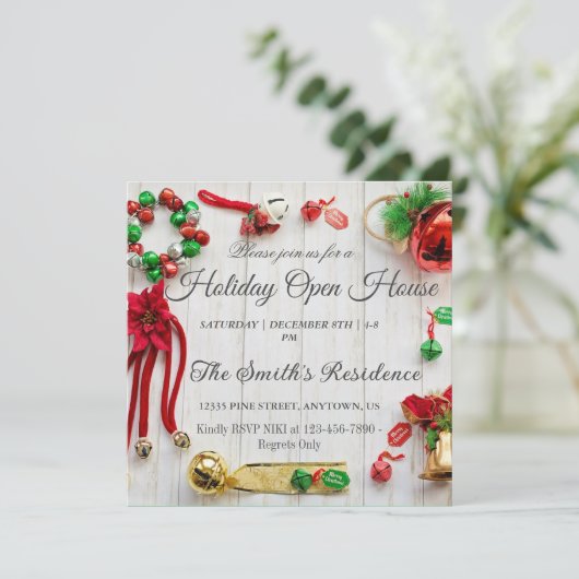 Verbazingwekkende kerstvakantie, rode decoratie (Staand voorkant)