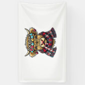 Verbazingwekkende kerstverlichting in de Highland Spandoek (Verticaal)