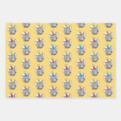 Verbazingwekkende kleine muizen in 'Birthday' Pett Inpakpapier Vel (Voorkant 2)