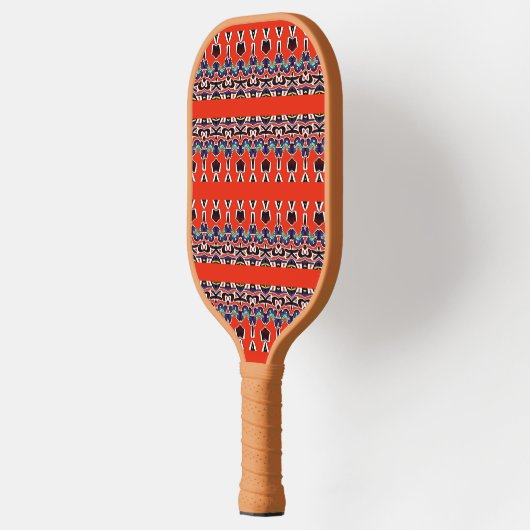Verbazingwekkende kleurrijke Zuid-Afrikaanse tradi Pickleball Paddle (Links)