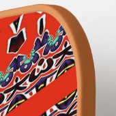 Verbazingwekkende kleurrijke Zuid-Afrikaanse tradi Pickleball Paddle (Links Detail)