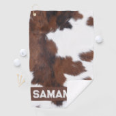 Verbazingwekkende Koe print golfballen Golfhanddoek (Insitu)