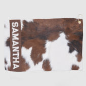 Verbazingwekkende Koe print golfballen Golfhanddoek (Horizontaal)