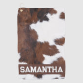 Verbazingwekkende Koe print golfballen Golfhanddoek (Voorkant)