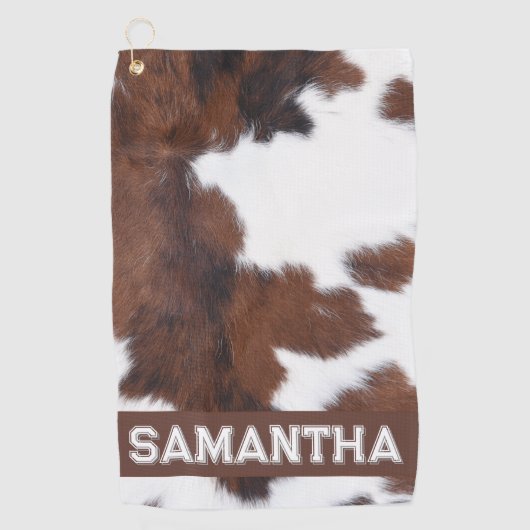 Verbazingwekkende Koe print golfballen Golfhanddoek (Voorkant)