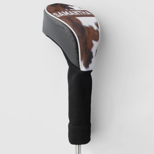 Verbazingwekkende Koe Print Golfheadcover (Schuin)