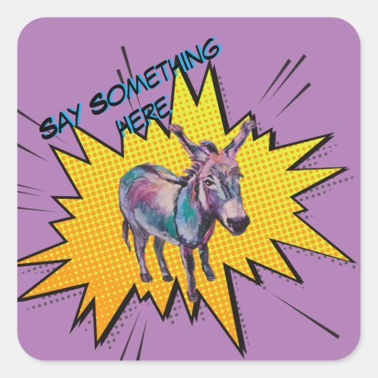 verbazingwekkende komiek Esther Vierkante Sticker (Voorkant)