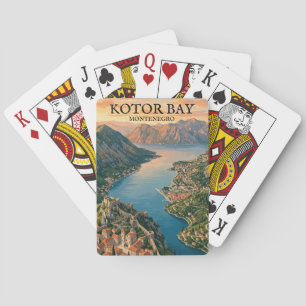 Verbazingwekkende Kotorbaai Montenegro Vintage Rei Pokerkaarten