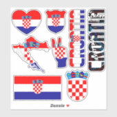Verbazingwekkende Kroatische vormen van nationale Sticker (Vel)