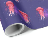 Verbazingwekkende kwal in de ruimte cadeaupapier (Rol Hoek)