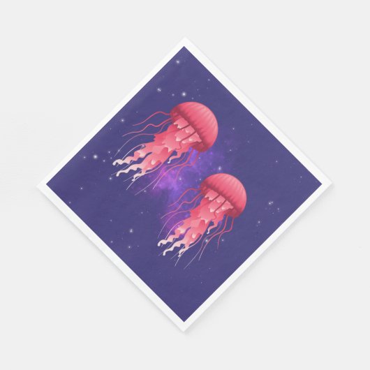 Verbazingwekkende kwal in de ruimte servet (Hoek)