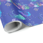 Verbazingwekkende kwal onder water cadeaupapier (Rol Hoek)