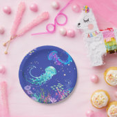 Verbazingwekkende kwal onder water papieren bordje (Feest)