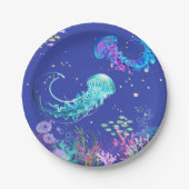 Verbazingwekkende kwal onder water papieren bordje (Voorkant)