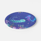 Verbazingwekkende kwal onder water papieren bordje (Gekanteld)