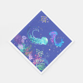 Verbazingwekkende kwal onder water servet (Hoek)