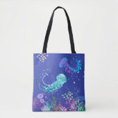 Verbazingwekkende kwal onder water tote bag (Voorkant)