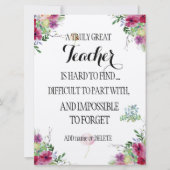 Verbazingwekkende leraar Dank u wel Kaart (Voorkant)