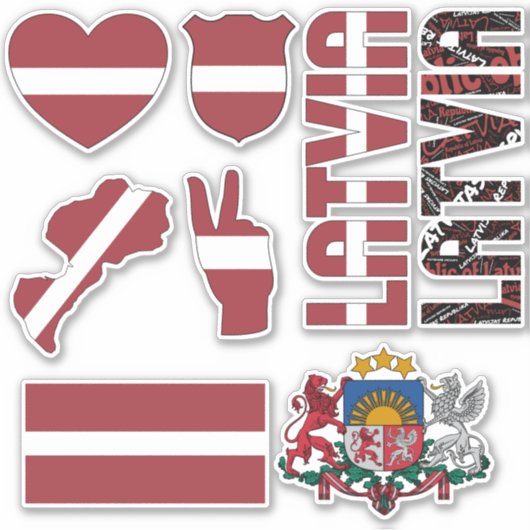 Verbazingwekkende Letse nationale symbolen Sticker (Voorkant)