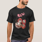 Verbazingwekkende Lucky Daruma Slurping Noodles Ja T-shirt (Voorkant)