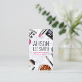 Verbazingwekkende make-up artiest marmeren bureau  visitekaartje (Staand voorkant)