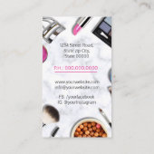 Verbazingwekkende make-up artiest marmeren bureau  visitekaartje (Achterkant)