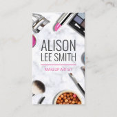 Verbazingwekkende make-up artiest marmeren bureau visitekaartje (Voorkant)