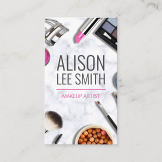 Verbazingwekkende make-up artiest marmeren bureau visitekaartje