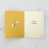 Verbazingwekkende man grijs sinaasappel bruiloft J Kaart (Binnen)