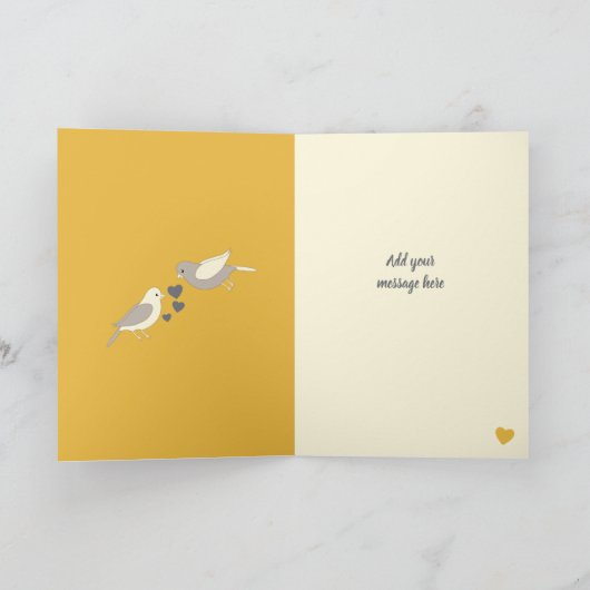 Verbazingwekkende man grijs sinaasappel bruiloft J Kaart (Binnen)