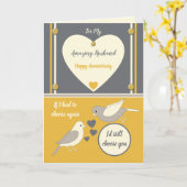 Verbazingwekkende man grijs sinaasappel bruiloft J Kaart (Gele Bloem)