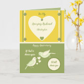 Verbazingwekkende man Jubileum geel en groen Kaart (Gele Bloem)