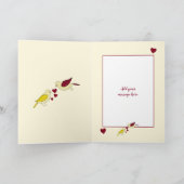 Verbazingwekkende man Jubileum geel en rood Kaart (Binnen)