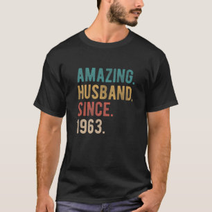 Verbazingwekkende man sinds 1963 59e bruiloft t-shirt