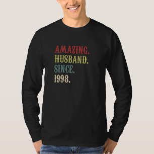 Verbazingwekkende man sinds 1998 24 huwelijksfeest t-shirt
