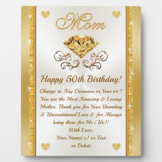 Verbazingwekkende, mentale 50ste verjaardag cadeau fotoplaat (Voorkant)